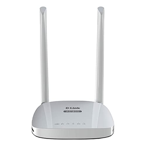 D-Link AC1200 DIR-811 Dual Band Wi-Fi Speed Up to 867 Mbps/5 GHz + 300 Mbps/2.4 GHz, 2 Fast Ethernet Ports, 2 External Antennas and WiFi Coverage with Access Point Mode, WPS Protected, White view 2