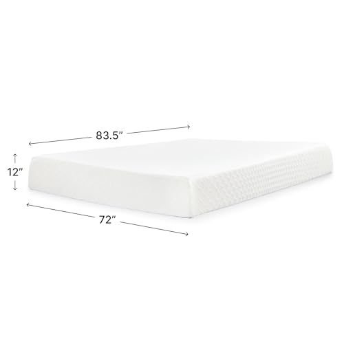 Image of Signature Design by Ashley Chime Memory Foam 12 inch California King Mattress with Thick Memory and Support Foam for Pressure Relief, Fiberglass Free, Mattress In A Box