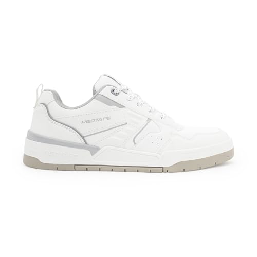 Image of Red Tape Low Cut Lifestyle Sneakers for Men in Grey White | Lifestyle Sneakers | Grey White | 8 UK