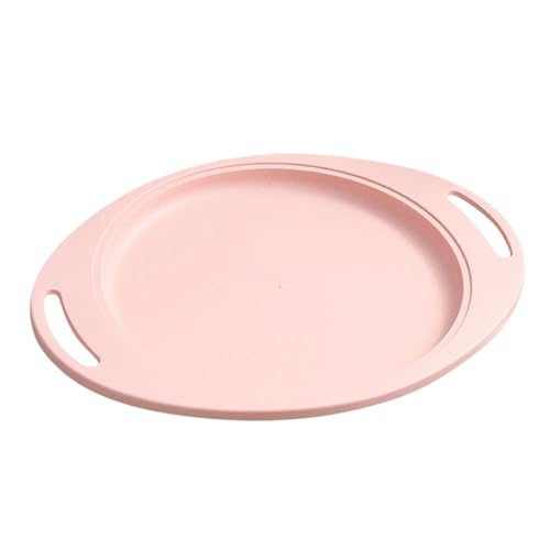 Image of Lightweight Mini Wheat Straw Plates Unbreakable Deep Dinner Dish for Dinner, Camping, Rv, Outdoors, Patio, Dessert, Snacks, Salads, Noodles Microwave & Dishwasher Safe (34cm, Pink, Set of 1)