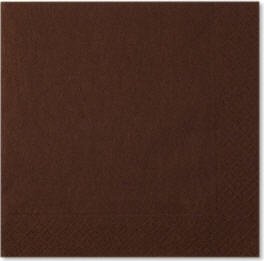 Serviettes marron chocolat 33 x 33 cm 20 pièces EX.TRA.