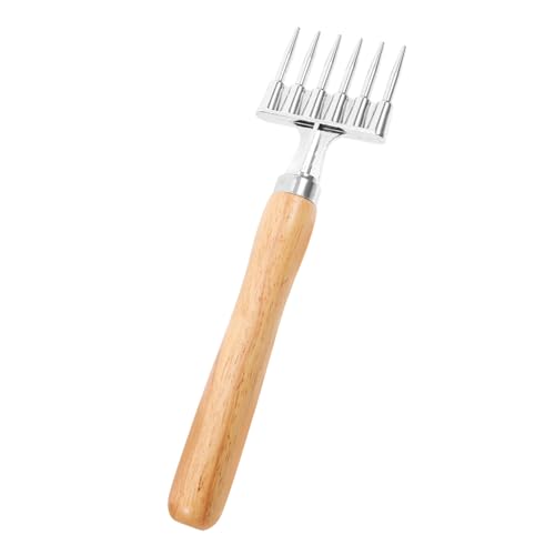 POPETPOP Picahielos Profesional de Aluminio con Mango de Madera Herramienta de Picado de Hielo para Cocteles y Bebidas Casa