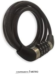 Kit 2 Cadeados Antifurto com Senha para Bicicleta, 1m x 8mm, Corrente