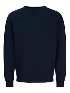 JACK & JONES Male Sweatshirt mit Rundhals Einfarbig Sweatshirt mit Rundhals