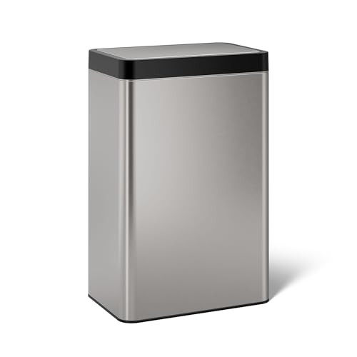 Kohler 23825-ST 13-Gallon Touchless Stainless Steel Trash Can, Hands-Free Motion Sensor Lid, Durable, Fingerprint-Resistant, Easy to Clean, K-23825-ST