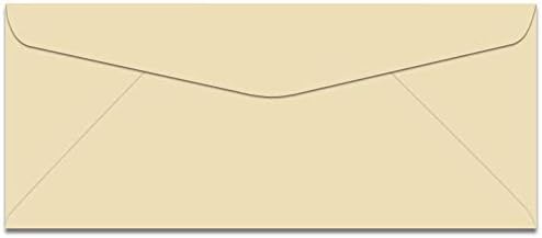 #10 Envelopes IVORY (24T) - 500 env in a pack - PaperPapers Holds Letter Paper Folded 3-Way Econo Standard No 10 (4-1/8-x-9-1/2), Professional and DIY Business Envelopes