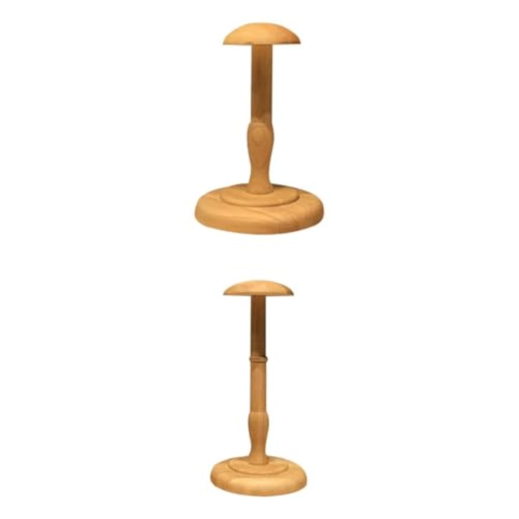 Wooden Hat Rack and Wig Holder Freestanding Display