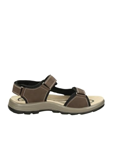 Sandalo uomo Valleverde en cuir marron haut de gamme