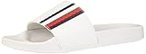 Tommy Hilfiger Blanco Chanclas de piscina con monograma corporativo