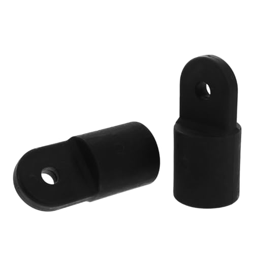 iplusmile 2 Piezas Tapa Deslizante con Funda Deslizante Vara Pabellón Accesorios para Fin Enchufar Cierre Tapa del Extremo del Ojo Superior Titular De Lata Toldo Lona Nylon Black