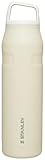 STANLEY IceFlow Cap and Carry Water Bottle 36 oz | Wide Mouth Twist Lid | Lightweight and Leakproof for Travel and Sports | Insulated Stainless Steel | BPA-Free | Cream Glimmer