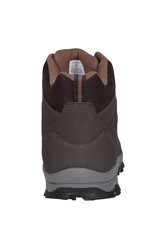 Mountain Warehouse Mcleod Womens Comfortable Boots - Breathable, Durable, Padded & Lightweight Walking Shoes - For Spring Summer, Trekking & Travelling Dark Brown Adult Shoe Size 5 - 6