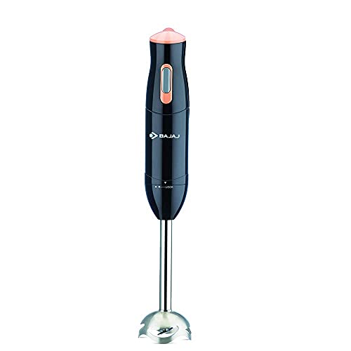 (Refurbished) Bajaj 410535 Hand Blender, 300W (Black, Peach), regular