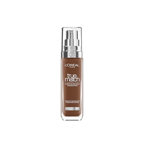 Image of L'Oreal Paris True Match Super Blendable Liquid Foundation with Matte, Natural Finish (Cocoa 10N, 30ml) Matte & Natural Finish