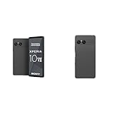 Sony Xperia 10 VII - 6,1 Pouces 19,5:9 OLED avec 120 Hz, Batterie 5 000 mAh, Objectif Ultra Grand Angle 16 mm, Audio 3,5 mm, Android 15, IP65/68, Noir Charbon + Coque