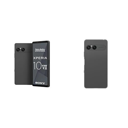 Sony Xperia 10 VII - 6,1 Pouces 19,5:9 OLED avec 120 Hz, Batterie 5 000 mAh, Objectif Ultra Grand Angle 16 mm, Audio 3,5 mm, Android 15, IP65/68, Noir Charbon + Coque