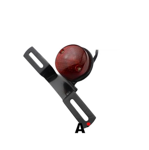 Feu stop arrière moto LED avec support de plaque universel pour Chopper et Scrambler