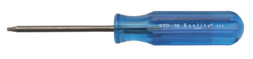 Xcelite XTD10 Chromium Vanadium Steel Torx Round Blade Screwdriver, T10 Head, 3