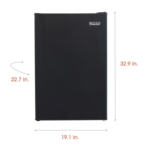 Image of Magic Chef 4.4-cu. ft. Mini Fridge in Black, Small Compact Refrigerator with Freezer Compartment for Bedroom, Apartment, Dorm Room, Office