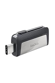 Sandisk Ultra Dual USB Drive Type-C 64 GB, USB 3.1 Type C, Nero/Argento