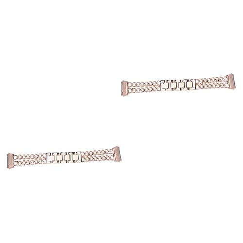 Bracelet de montre double rangée de chaînes or rose élégant pour femme