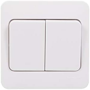 Schneider Electric Lisse White Moulded - Single Rocker 2 Way Light Switch, 10AX, GGBL1012S, White