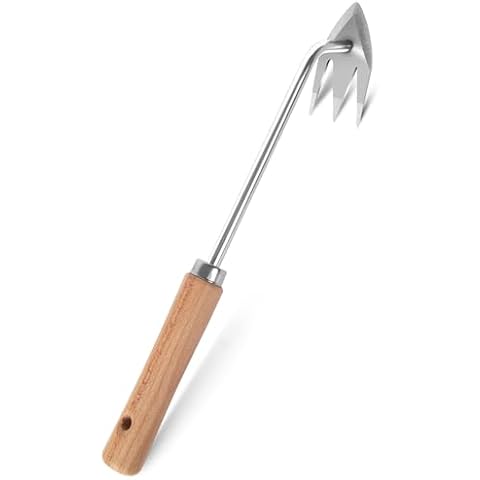 SWANSOFT Stainless Steel Weed Puller, Manual Hand Weeder Tool, Garden Weeding Tool for Yard Cover