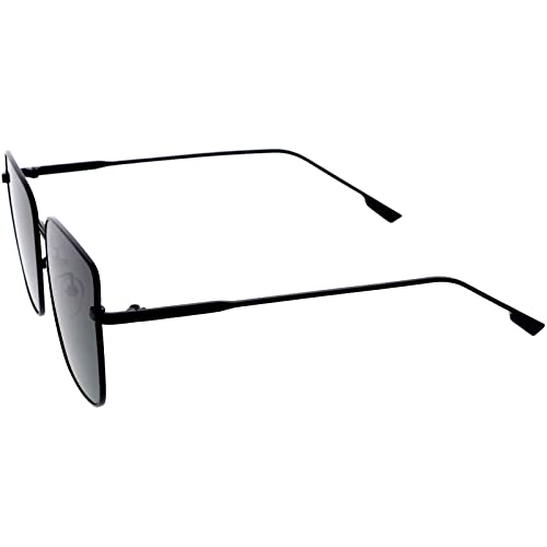 zeroUV - Sleek Retro Inspired Oversized Metal Square Sunglasses D3083