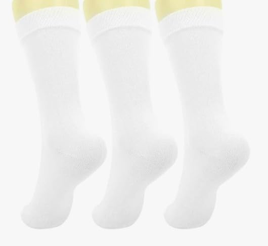 Image of Pure Cotton And Smell Free Men & Women Regular Formal Black Calf length combo Socks Anti-Slip | Sweat Absorbent | School socks | office socks | Sports | Running & Hiking