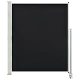 vidaXL Seitenmarkise Ausziehbar 160x300 cm Schwarz Sichtschutz Sonnenschutz