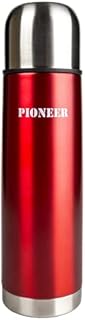 Pioneer Vacuum Insulated Stainless Steel Double Walled Hot/ Cold up to 8 Hours BPA Free Reusable Leak Proof Vacuum Sealed Flask 500 ml  Metallic Red