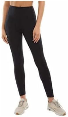 Danskin Woman's Interlock Legging with 2 Side Pockets Black Salt Color ~ Active Performance Soft Fabric Legging~ Size XXL