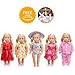 GOPOWD 18 Inch American Girl Doll Clothes Wardrobe Makeover - 5 Outfits with 1 pair Elegant Shoes for My Life Doll, Our Generation, Journey Girl Dolls Accessories