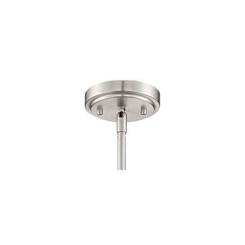 Possini Euro Design Houten Brushed Nickel Mini Pendant Chandelier 11 1/2" Wide Fluted Clear Glass 3-Light Fixture For Dining Room House Foyer Kitchen Island Entryway Bedroom Living Room #TOP7