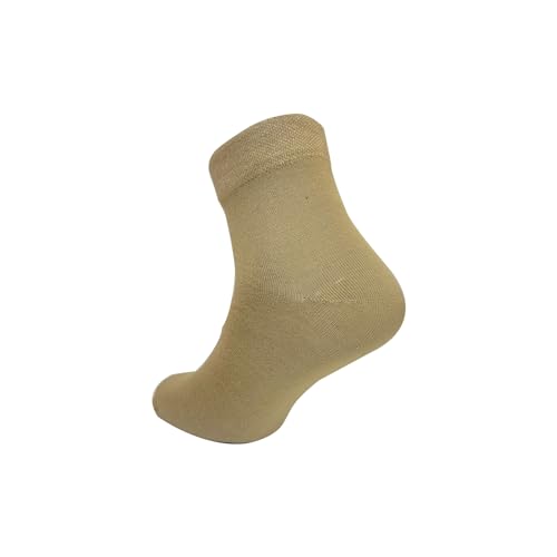 Image of Men & Women Police Khaki Dress Ankle Length Comed Cotton Socks Trekking Training Free Size - Pack Of 9 Pairs