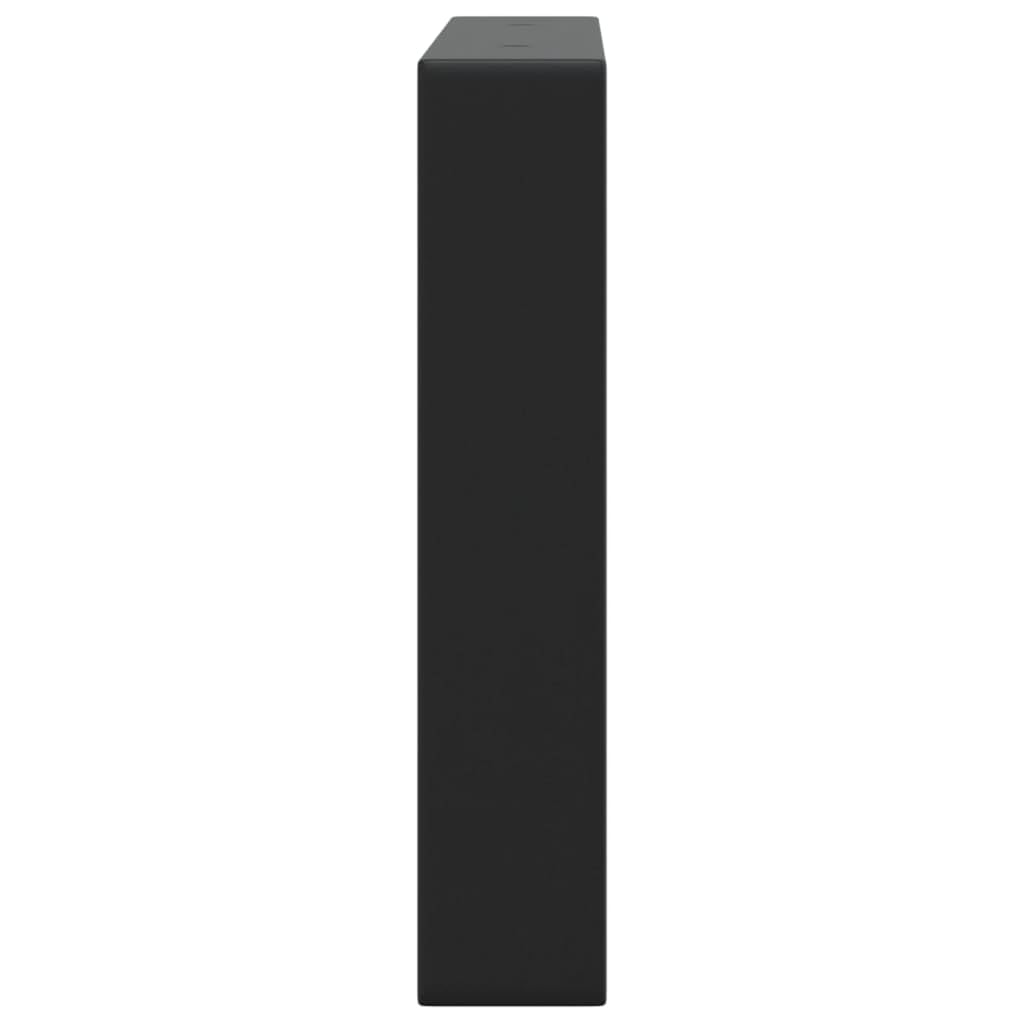 Soportes de lavabo 2 piezas de acero rectangular negro para baño LH727004