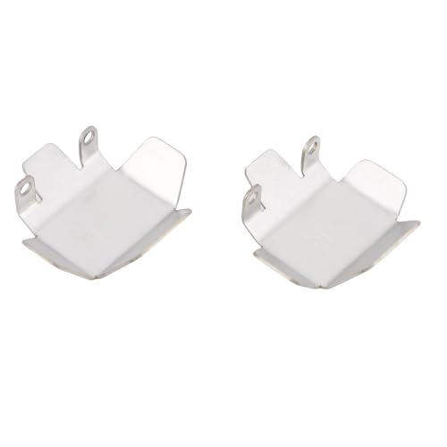 RiToEasysports RC Crawler Skid Plate, Alloy Ventilated Front Rear Differential Guard Set for Heavy Rock Crawling Enthusiasts and Off-Road RC Crawlers