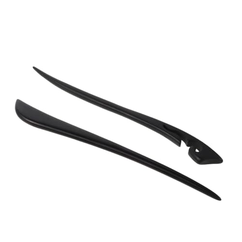 KAILIKETIY 2個檀木製女性用伝統風簪 軽量で丈夫な手作りヘアスティック レトロスルのヘアピン バンやポニーテール用和風髪飾り 長装着も快適