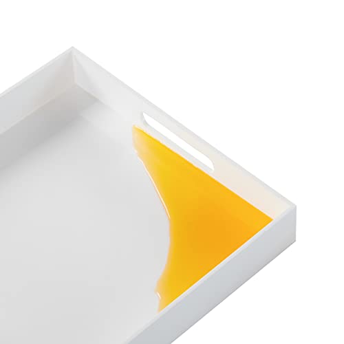 Kevjes 122010151212 Glossy White Acrylic Serving Tray thumb #2