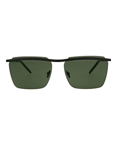 Saint Laurent Square/Rectangle Sunglasses Black Black Green Luxury Eyewear Made In Italy Metal Frame Designer Fashion for Everyday Luxury
