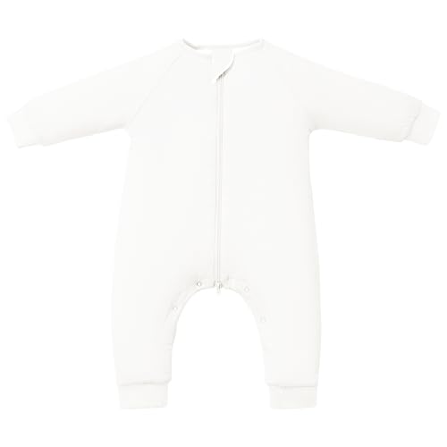 Image of Baby Sleep Sacks with Feet, 1.0 TOG Long Sleeve Wearable Blanket for 0-6M Infants & 2T-4T Toddlers, Soft and Cozy
