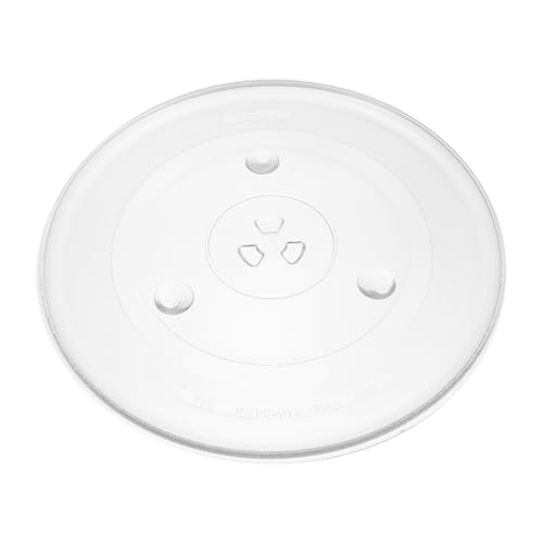TOYANDONA Plato Giratorio de Vidrio Reforzado para Microondas y Horno Estándar con Base de Soporte Estable Repuesto Resistente y Fácil de Instalar para Múltiples Modelos
