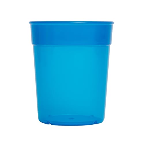 Image of AIOS Dishwasher Safe Stackable Plastic Cups/Beakers/Tumblers 250ml (Set of 6) (Blue)