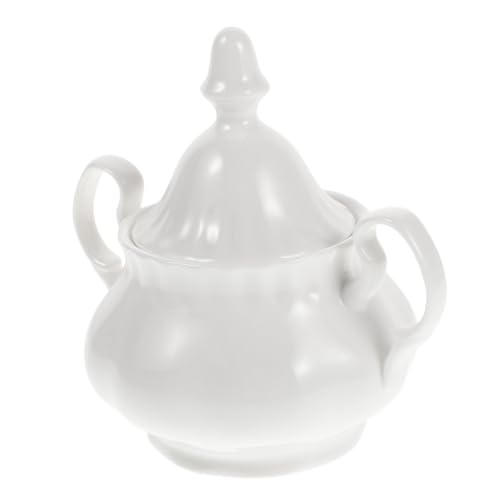 LEDMOMO 陶瓷シュガーポット 密閉キャニスター おしゃれな砂糖保存容器 コーヒー豆用キッチン収納 調味料入れとしても使える耐熱耐冷タン