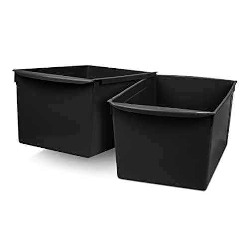 Storex ExtraLarge Book Bin, Interlocking Plastic