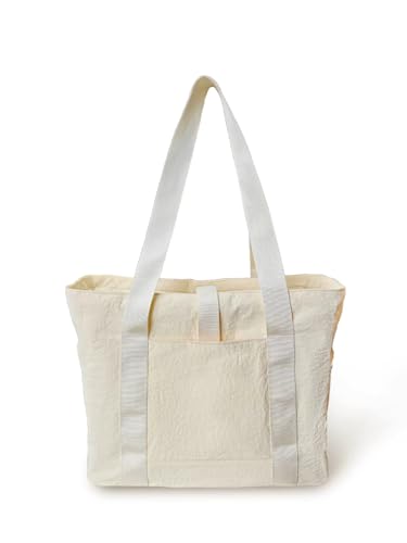 OBLULIFE Large Light Weight Tote Bag for Women, Yoga Gym Beach Travel Bag, Fits 15.6