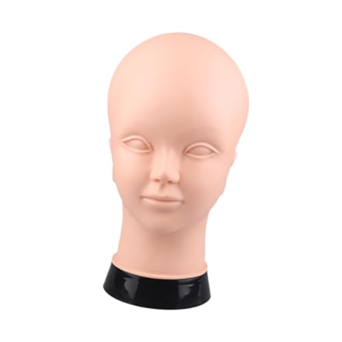 Tête de mannequin chauve en silicone pour présentoir à perruques