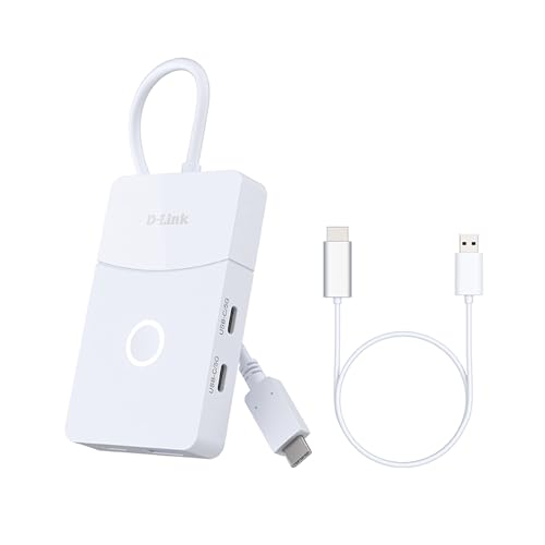 Hub USB-C 5-en-1 D-Link DUP-501 avec HDMI sans fil 1080p et double port USB 3.0