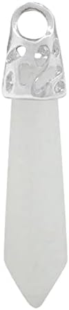 Mnjin Decorative Stones for Vases Natural White Crystal Column Single Pointed Hexagonal Column 9 X 40 Mm Hexagonal Luminous Crystal Column Natural Stone Hexagonal Column (B #2, One Size)