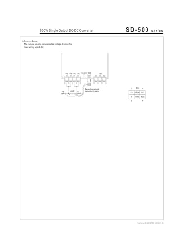 Convertisseur DC-DC SD-500L-12 robuste alimentation fermée 500 W haute efficacité